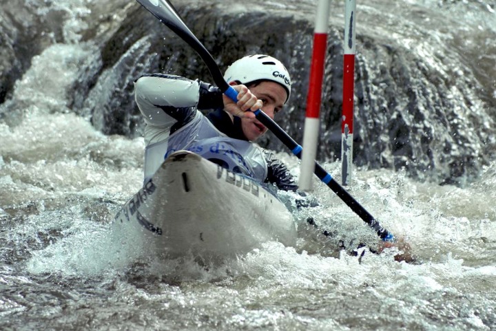 a man in a kayak